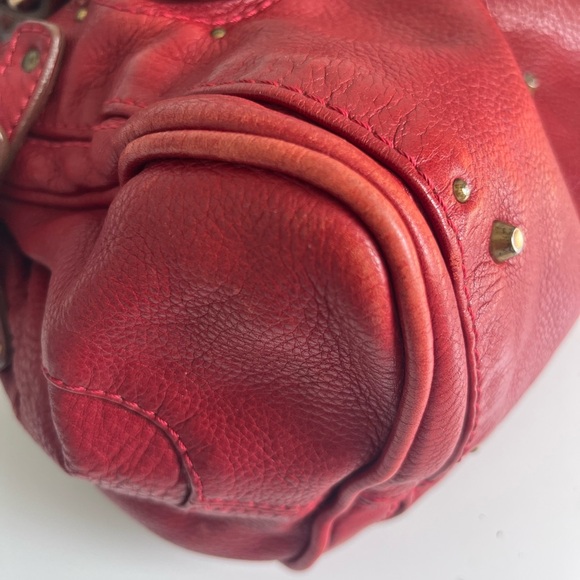 Chloe Paddington Red Leather Handbag Y2K - Picture 9 of 14
